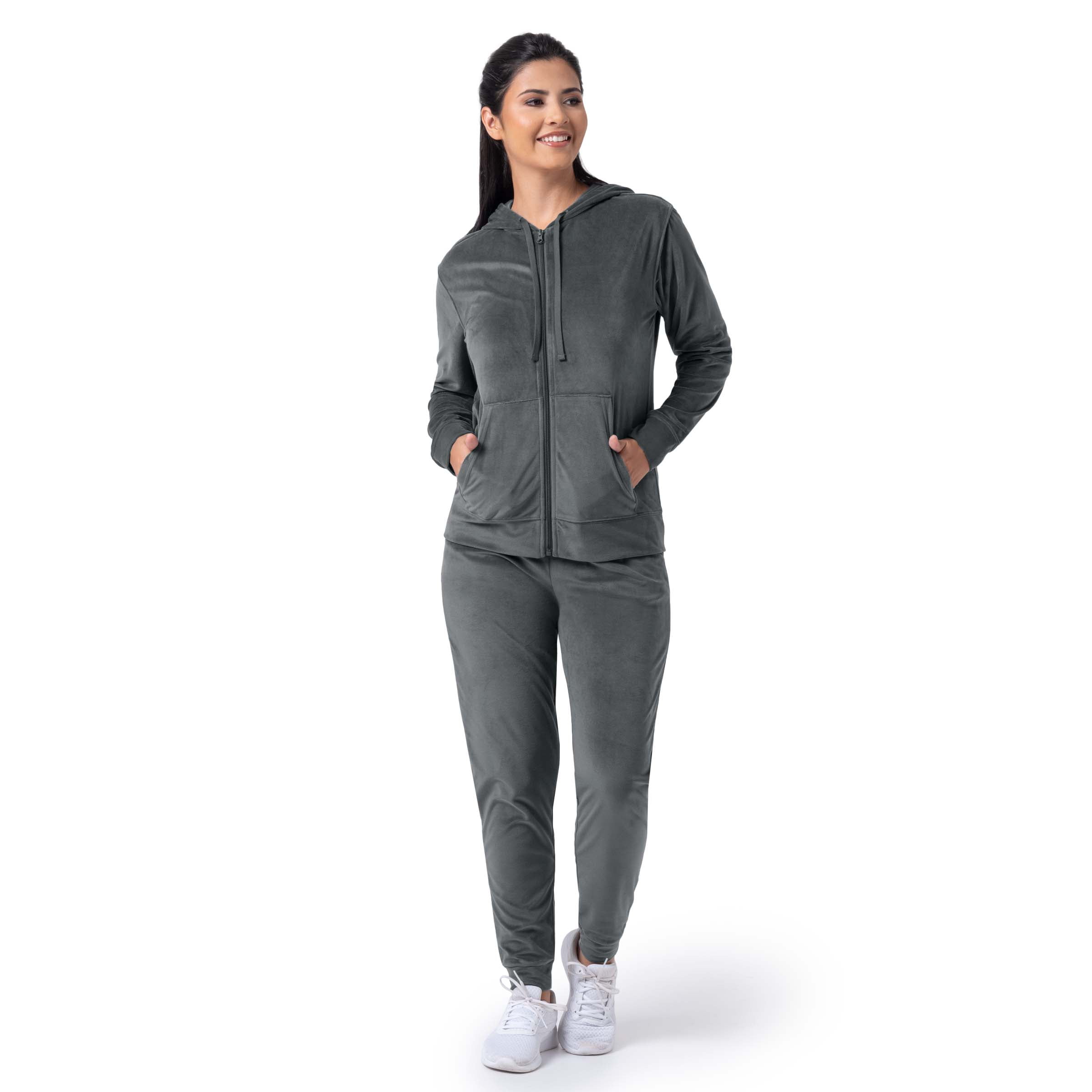 Wright s Women s Plush Velour Hoodie Jogger Tracksuit Set S 4X