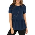 thumbnail image 1 of Wright's Womens Short Sleeve Peplum Waist Top, 1 of 4