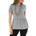 thumbnail image 1 of Wright's Womens Short Sleeve Peplum Waist Top, 1 of 6