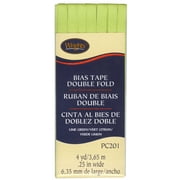 Wrights 1/4" Double Fold Lime Green Bias Tape, 4 Yd.