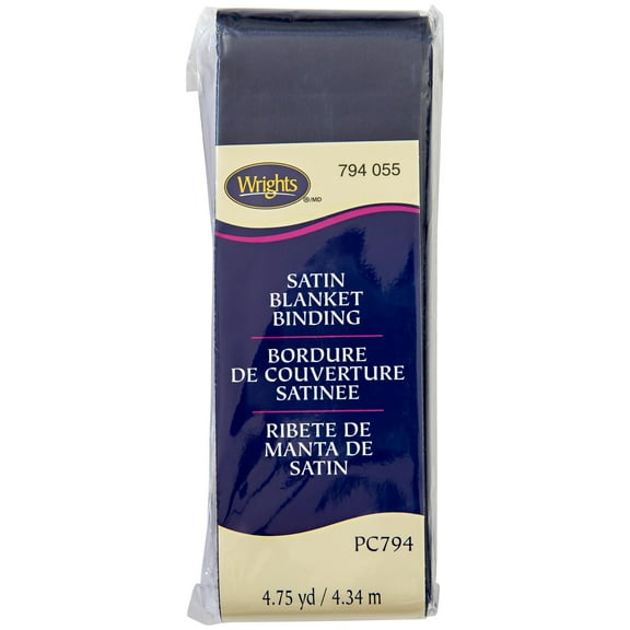 Wrights 2" Navy Blanket Binding, 4.75 yd Polyester Sewing Trim