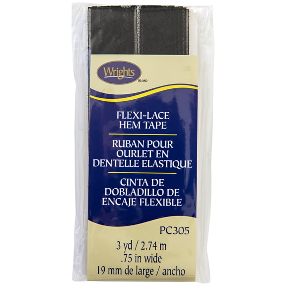 Wrights 3/4" Black Seambinding, 3 yd