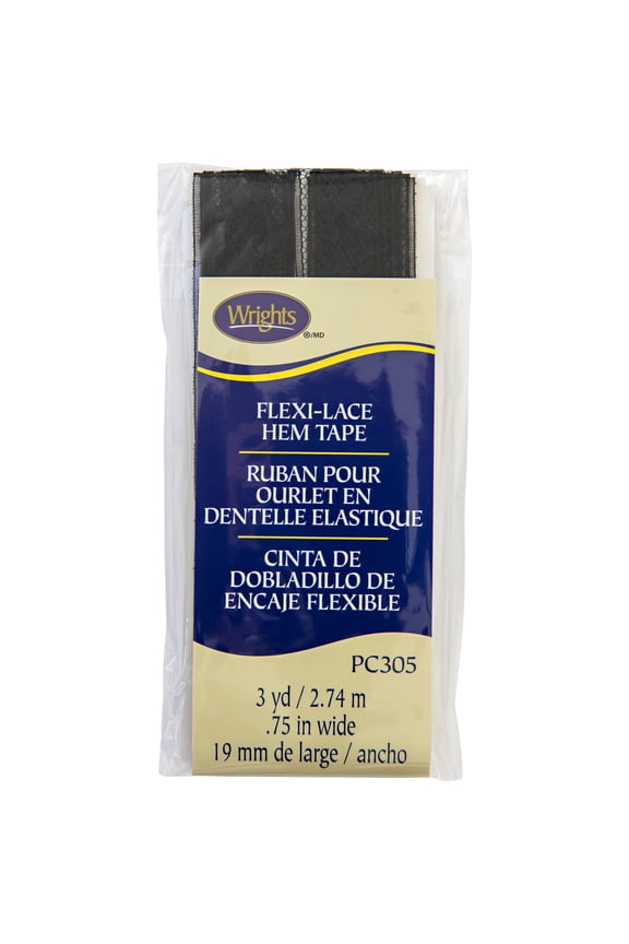 3/4" Black Seambinding, 3 yd
