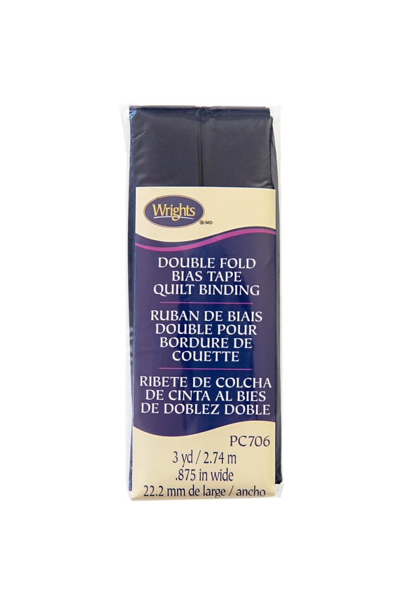 7/8" Navy Quilt Binding, 3 yd