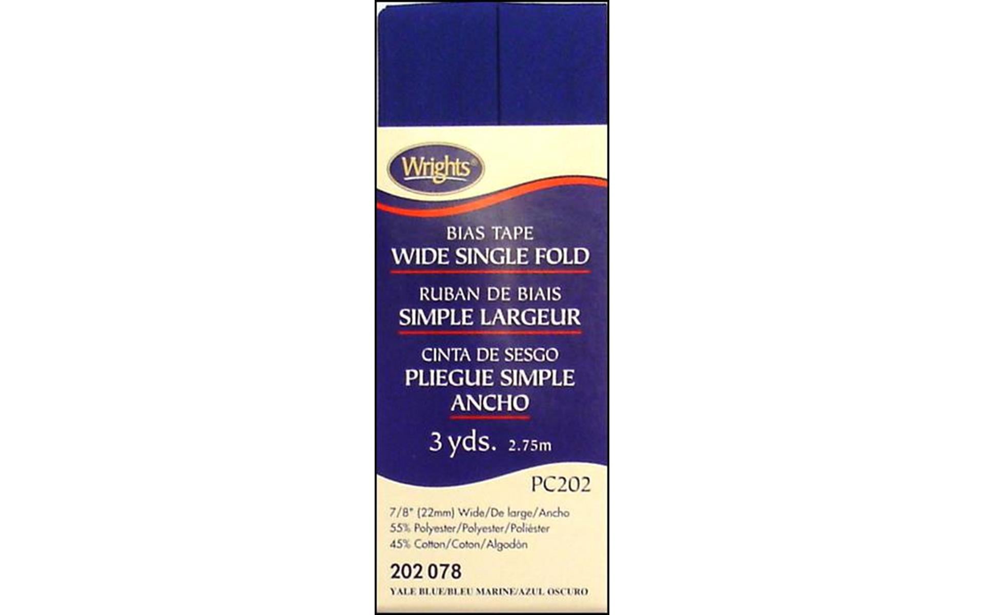 Wrights 7/8" Single Fold Yale Bias Tape, 3 Yd.