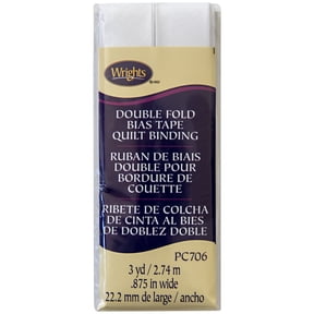 Wrights 7/8" White Quilt Binding, 3 yd