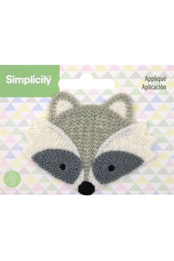 Baby Sew-On Applique-Raccoon