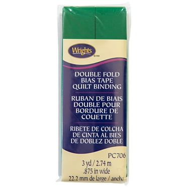 Wrights Bias Quilt Binding Dbl Fold 3yd Emerald
