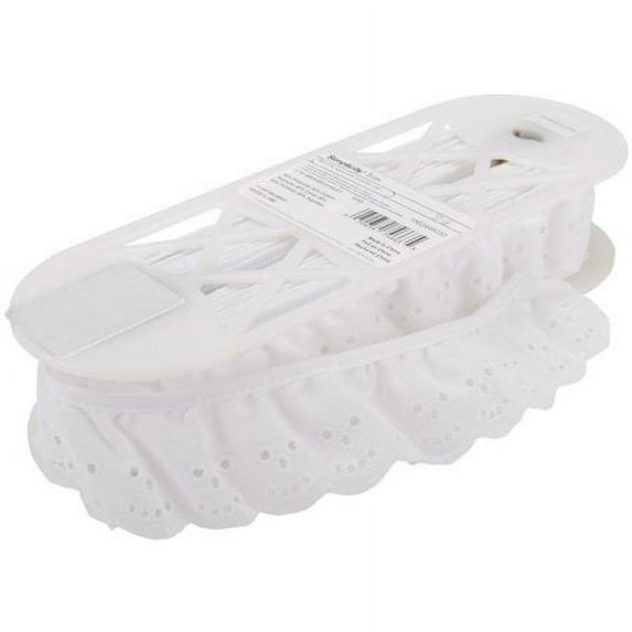 Wrights Bridged Eyelet, 1-3/4" X 10 Yds, White