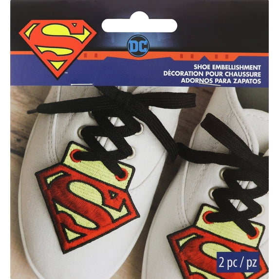 Wrights DC Comics Shoe Embellishment-Superman 3.07"X2.23"