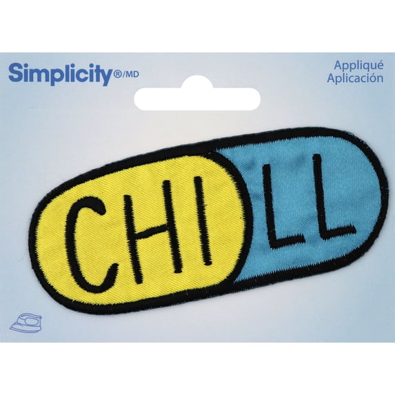 Wrights Iron-On Applique-Chill Pill
