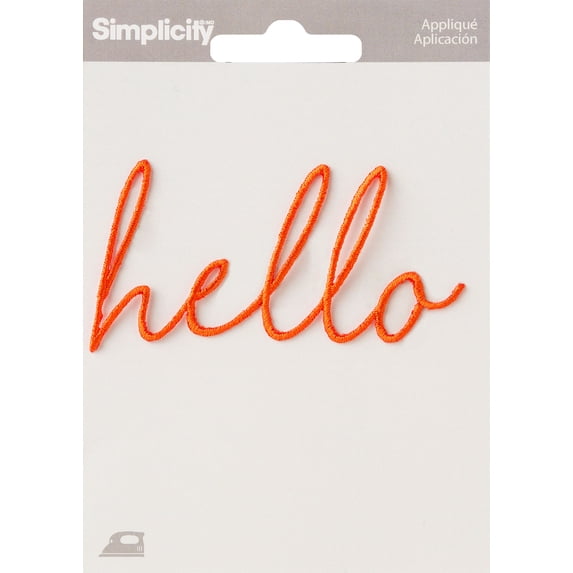 Wrights Iron-On Applique-Hello
