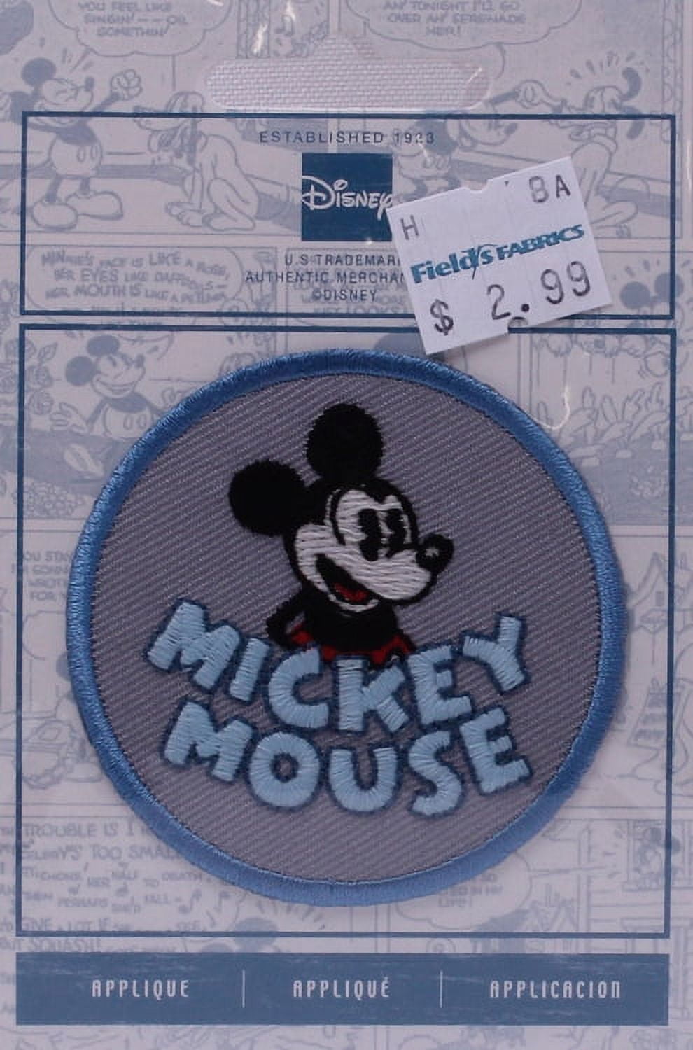 Disney Mickey Mouse Pink Chenille Icon Towel Embroidery Applique