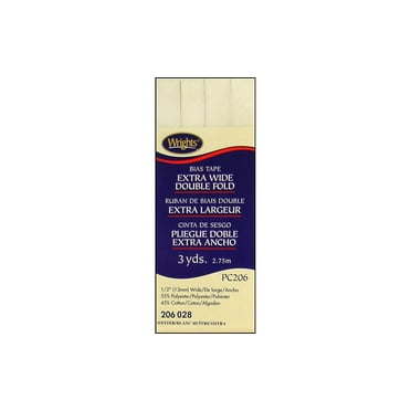 Wrights Oyster Double Fold Bias Tape 1/2" 3 yd Sewing Trim
