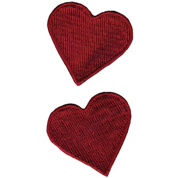 Wrights Sew-On Appliques 2/Pkg-Red Hearts