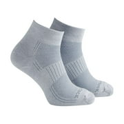 Wrightsock Unisex Coolmesh II Quarter Socks Light Grey - 805.0500