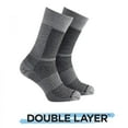 thumbnail image 1 of Wrightsock Unisex Light Hike Crew Double Layer Anti-Blister Socks  Black/White - 696-0501, 1 of 2