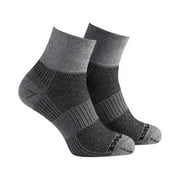 Wrightsock Unisex ECO Light Hike Quarter Wool Socks Black/White - 695.0501