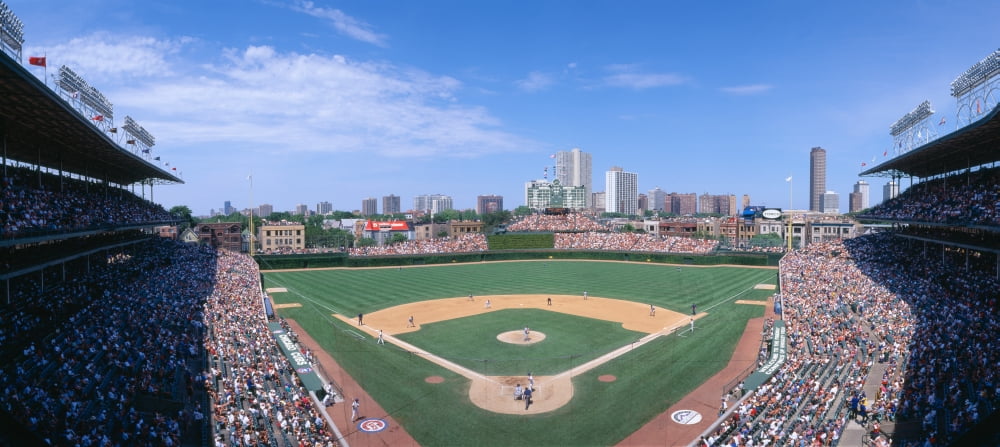 Wrigley Field Chicago Cubs v Rockies Illinois Canvas Art - Panoramic Images (27 x 9)