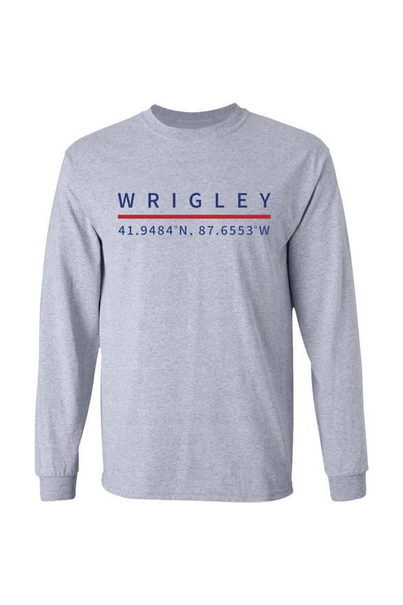 Wrigley Field Coordinates Long Sleeve T-Shirt