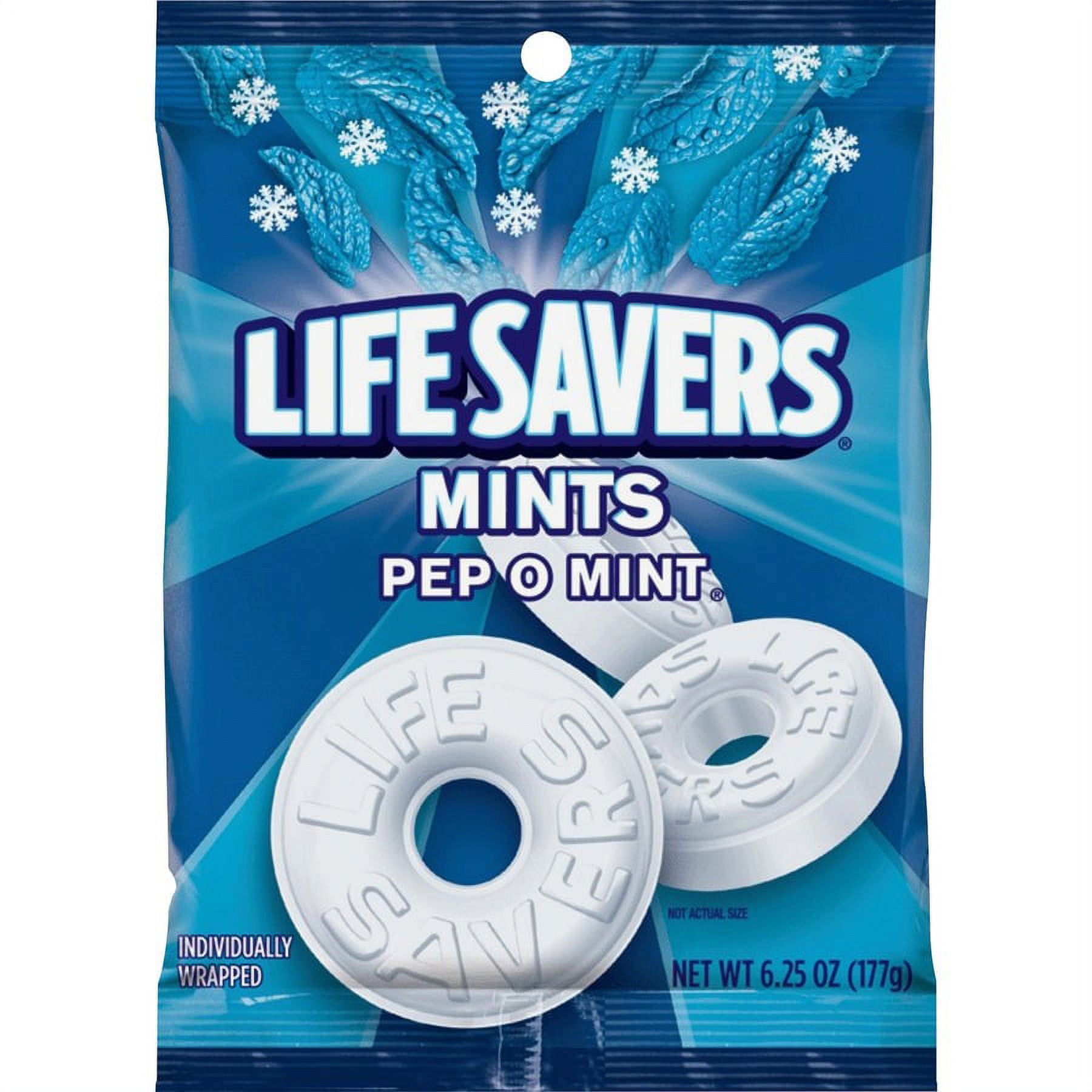 Wrigley Life Savers Peppermint Hard Candies - Peppermint - Individually Wrapped - 6.25 oz - 1 / Bag Wrigley Life Savers Peppermint Hard Candies - Peppermint - Individually Wrapped - 6.25 oz - 1 / Bag