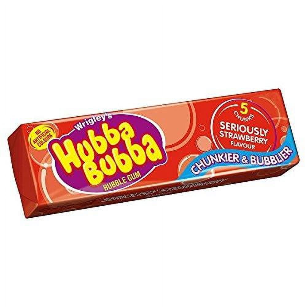 Wrigley'S Hubba Bubba Seriously Strawberry Bubble Gum, 35G