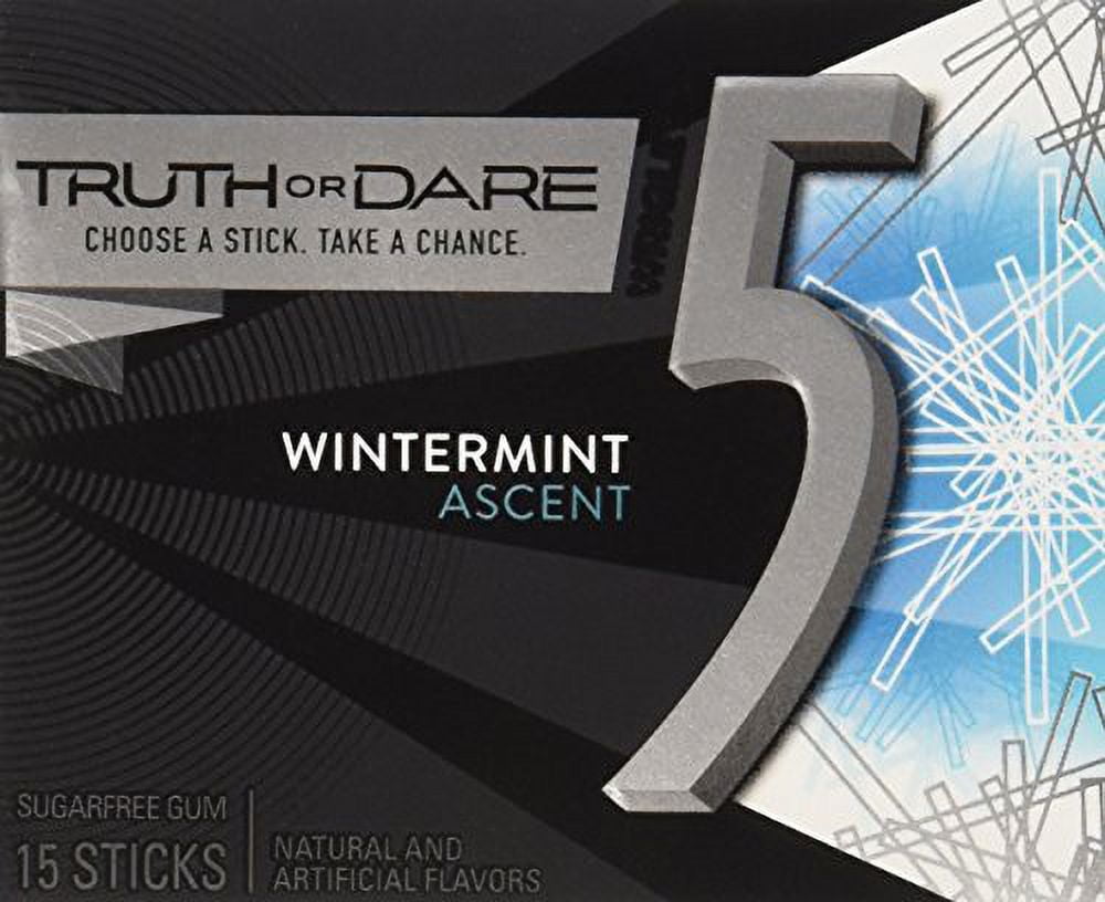 Wrigley's 5 Sugarfree Wintermint Ascent Gum (Pack of 12)