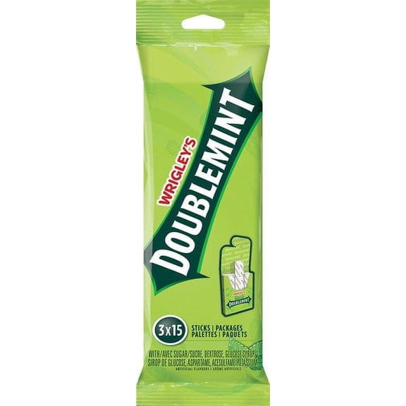 Wrigley's Doublemint - (3pk) 15 sticks per pack {Imported from Canada}