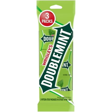 Wrigley's Doublemint Bulk Chewing Gum, Value Pack - 15 Count (3 Pack - Total of 45 Pieces)