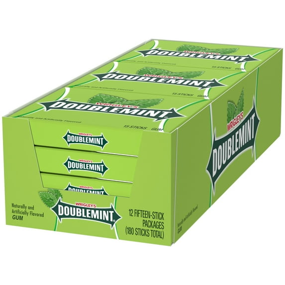 Wrigley's Doublemint Chewing Gum (15 Count, 12 Pack)