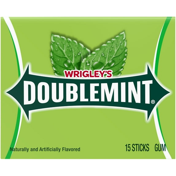Wrigley's Doublemint Mint Gum Chewing Gum - 15 Pieces Pack