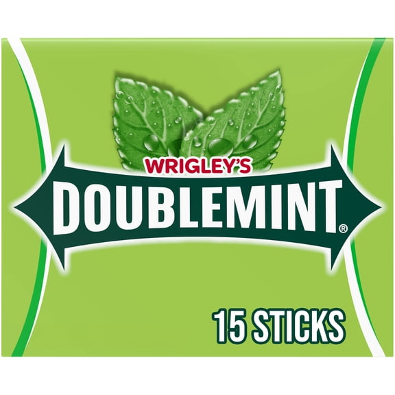 Wrigley's Doublemint Mint Gum Chewing Gum - 15 Pieces Pack