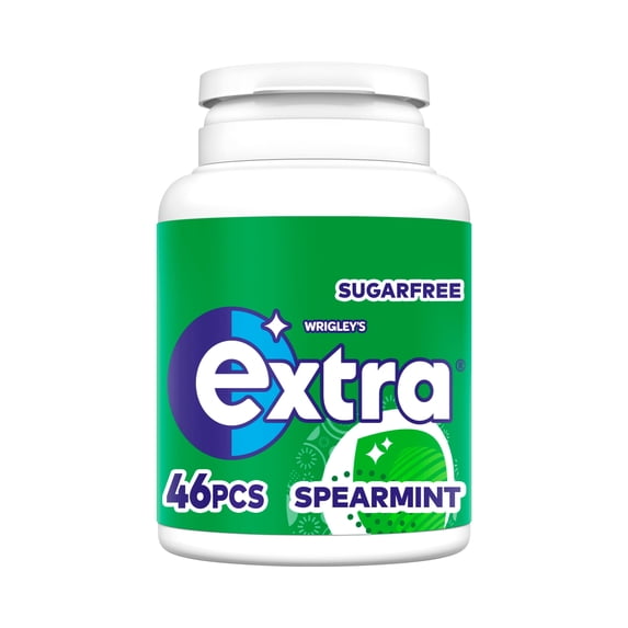 Wrigley's Extra Spearmint Sugar Free Chewing Gum 46 Pieces 64g, Imported from Britain