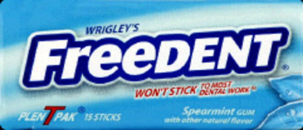 Wrigley's Freedent Gum, Spearmint, 15 Sticks (Pack of 8) - Walmart