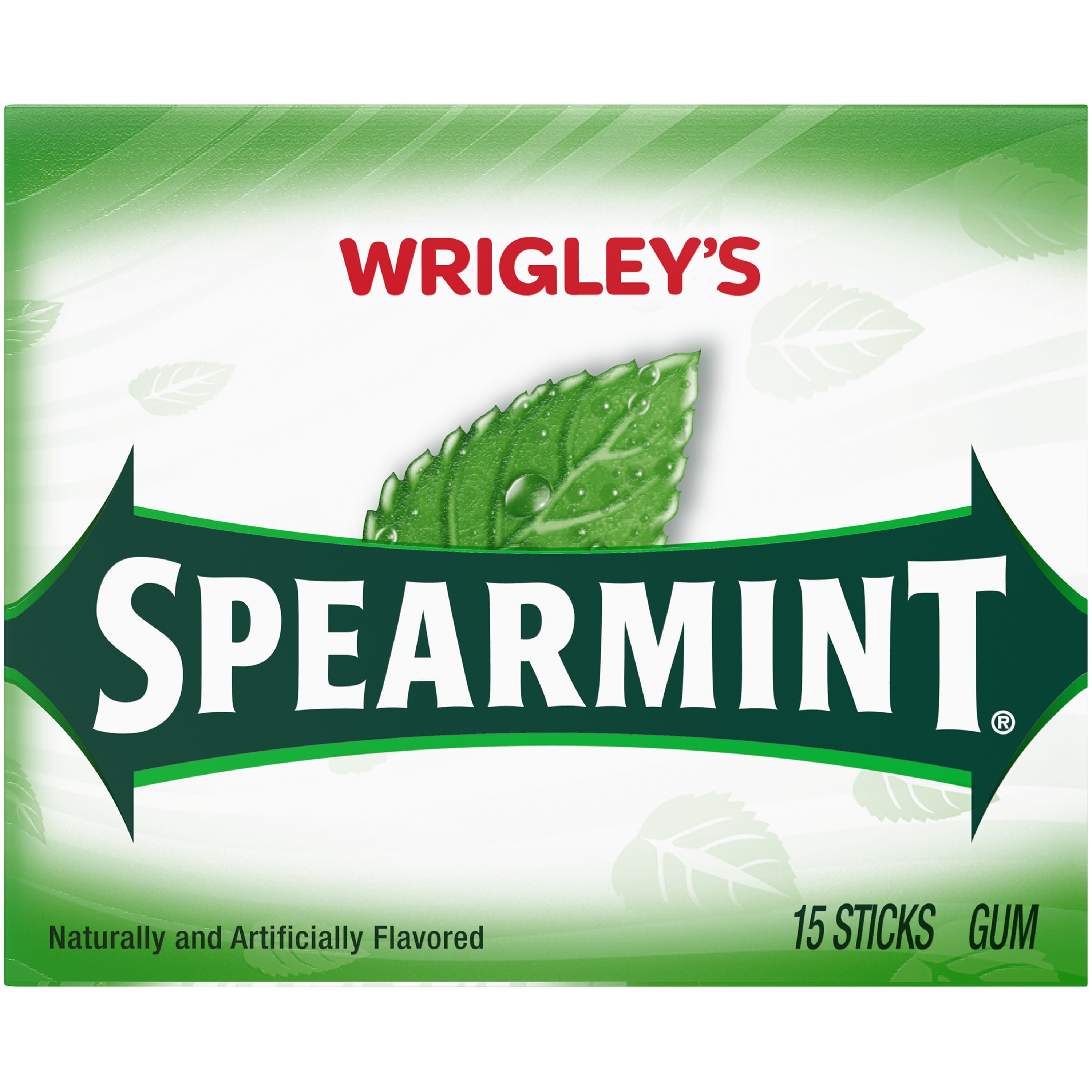 Wrigley's Spearmint Chewing Gum, Single Pack - 15 Pieces