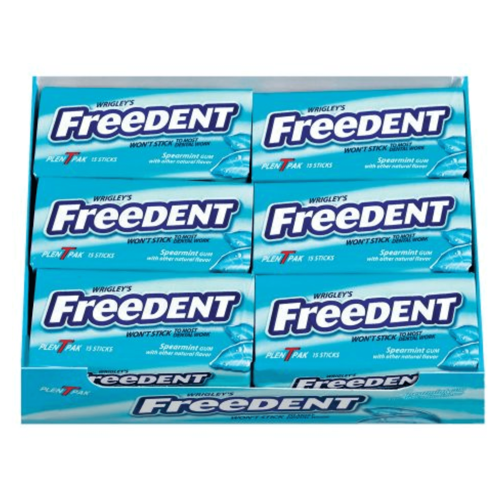 Wrigleys Freedent Gum Spearmint - 15 Stick, 12 Pack