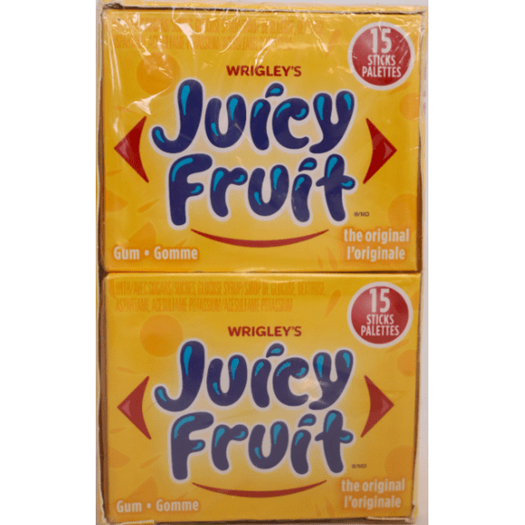 Wrigleys Juicy Fruit Original Stick Gum - 10x15/150ct {Imported from Canada}