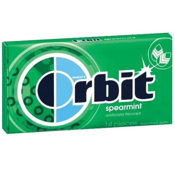 Wrigleys Orbit Spearmint, 14 sticks (Pack of 8)