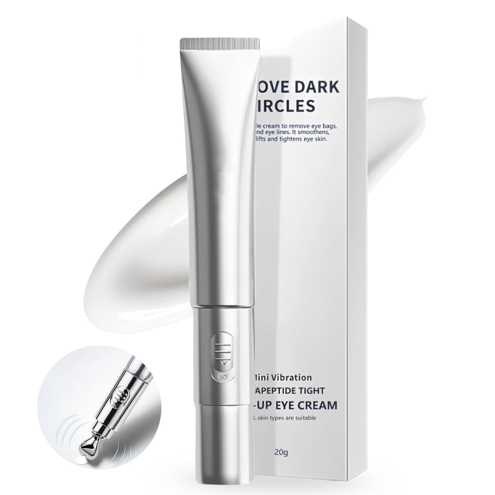 Wrinkle Eraser Massaging Eye Cream, MultiPeptide Firming and