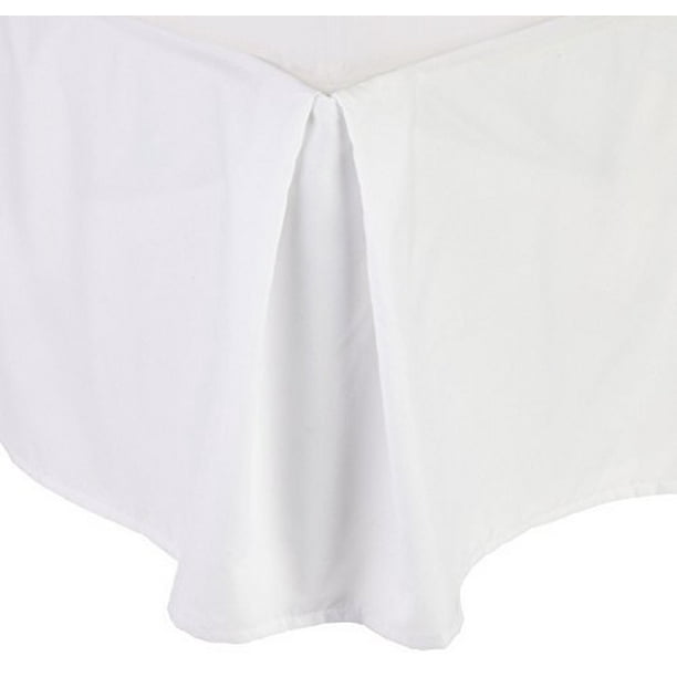Wrinkle & Fade Resistant Bed Skirt Dust Ruffle California King White