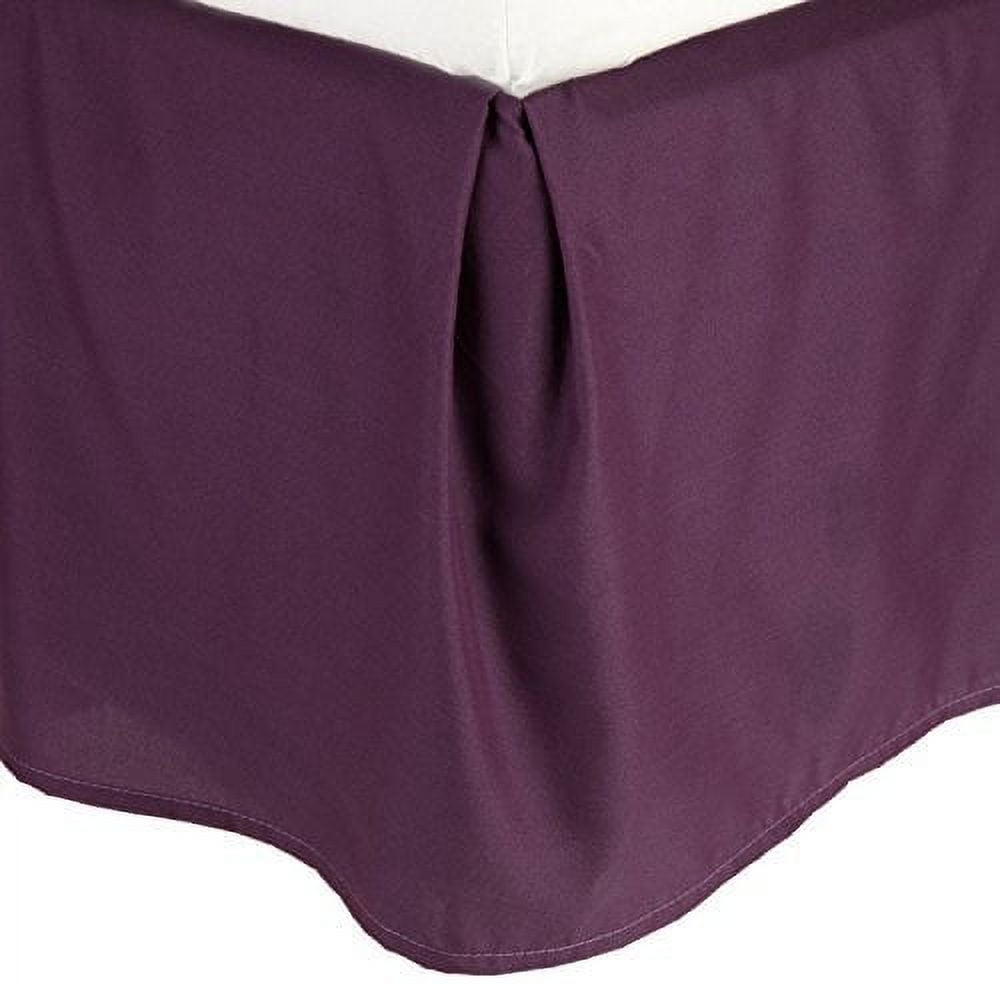 Wrinkle & Fade Resistant Bed Skirt Dust Ruffle Full Eggplant-Purple