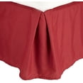 thumbnail image 1 of Wrinkle & Fade Resistant Bed Skirt Dust Ruffle King Burgundy, 1 of 2