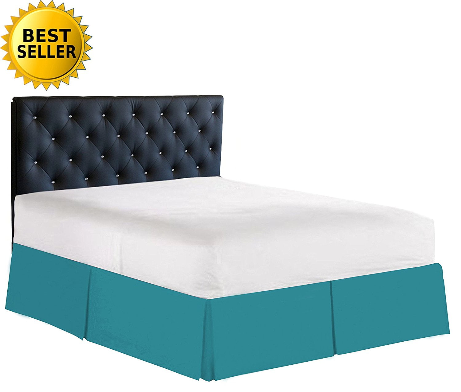 Wrinkle & Fade Resistant Bed Skirt Dust Ruffle King Turqouise