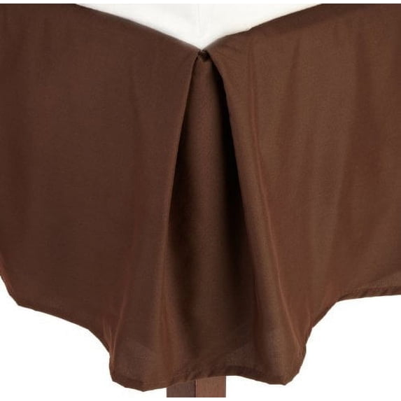 Wrinkle & Fade Resistant Bed Skirt Dust Ruffle Queen Chocolate Brown