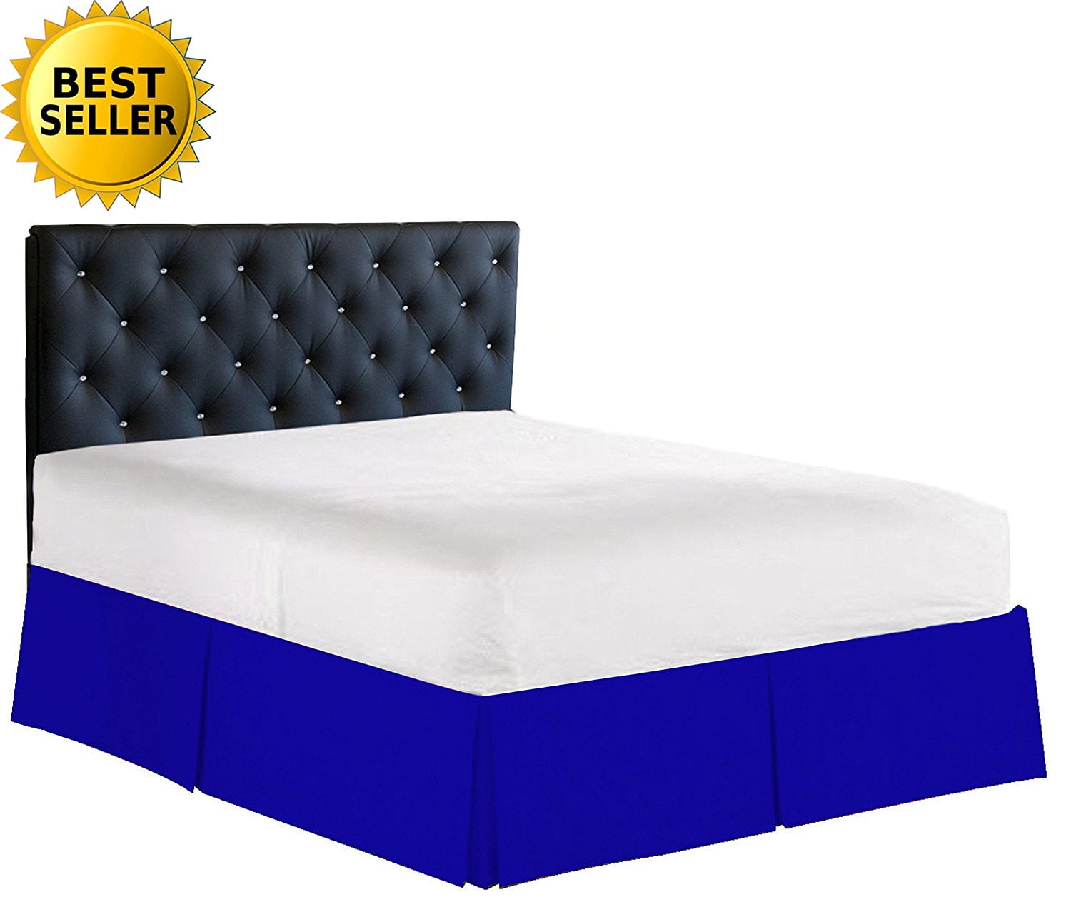 Wrinkle & Fade Resistant Bed Skirt Dust Ruffle Twin Royal Blue