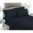 thumbnail image 1 of 1500 Series Microfiber Sheet Set -Deep Pocket, Wrinkle & Fade Resistant, Breathable Sheets - Full, Black, 1 of 5