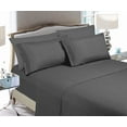 thumbnail image 1 of Wrinkle & Fade Resistant, Silky Microfiber Sheet Set - Super Soft 1500 Series, Deep Pocket - Queen, Gray, 1 of 5