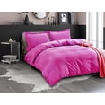 thumbnail image 1 of 1500 Collection 3pc Duvet Cover Set with Pillow Shams Full/Queen, Hot Pink, 1 of 5