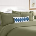 thumbnail image 1 of Wrinkle-Free 1500 Thread Count 3-Piece Duvet Cover Set - Full/Queen, Sage-Green, 1 of 5