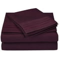 thumbnail image 1 of Wrinkle-Free 3-Line Embroidery Sheet Set Plum / King, 1 of 1